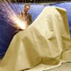 Black Stallion® Tan Silica Welding Blanket, 36 oz, Tan, 6' x 8'